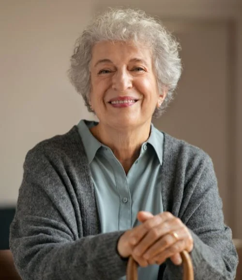 smiling old lady
