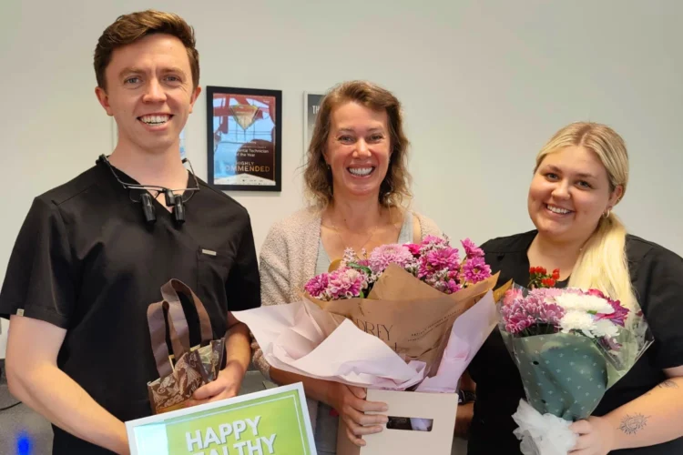 dentist with happy patient